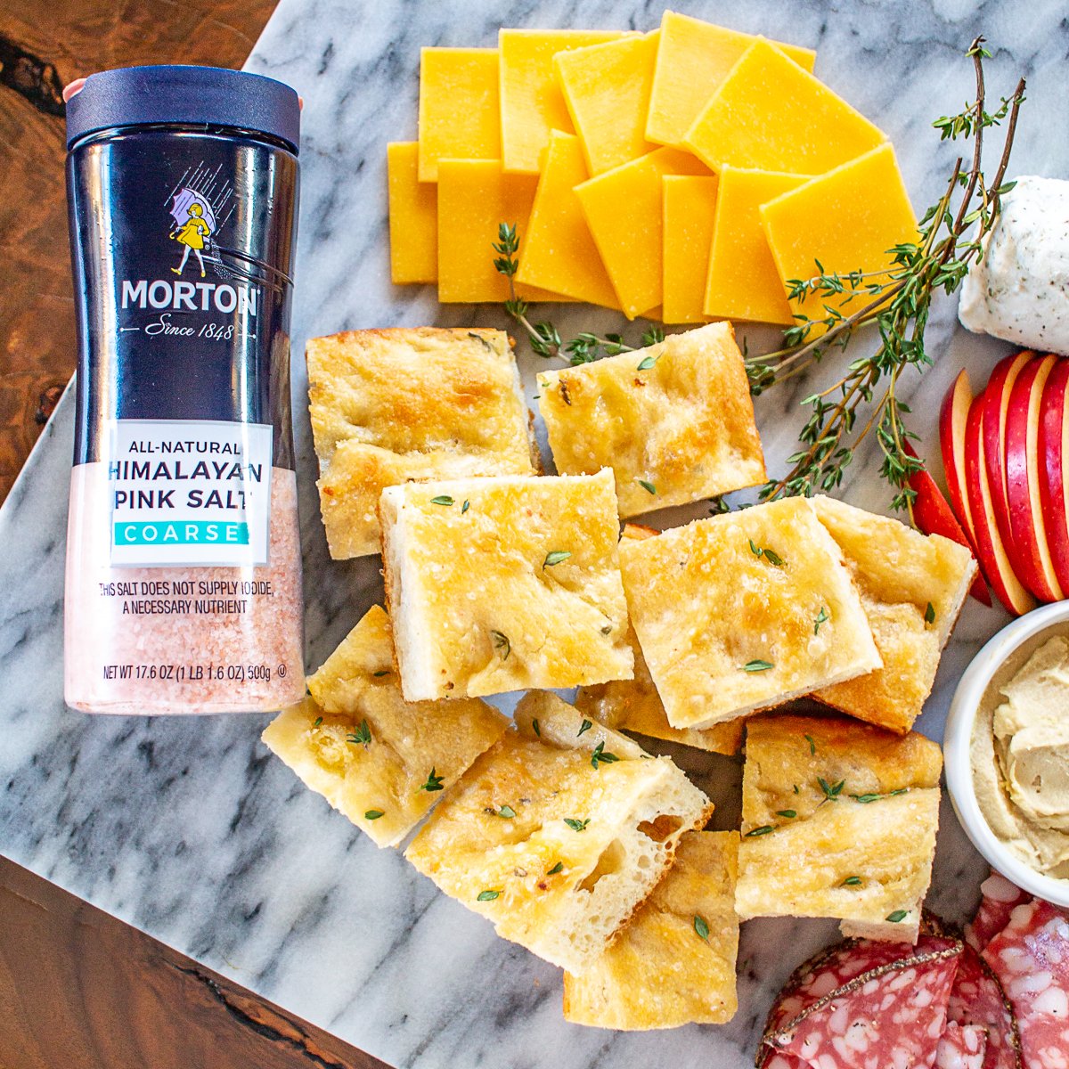 Roasted Garlic Focaccia with Pink Salt