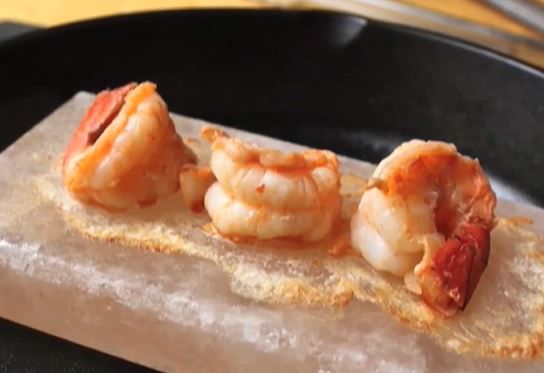 Salt Block Grilled Shrimp
