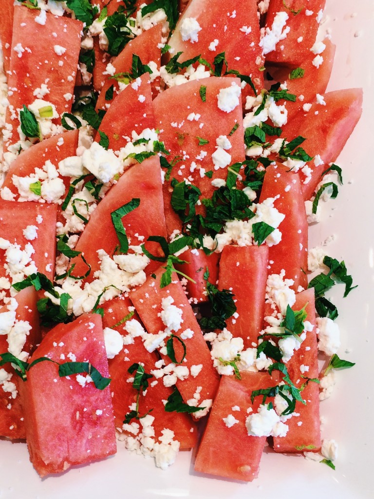 Watermelon Feta Salad with Pink Salt